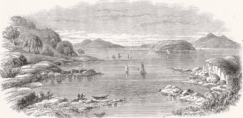 LINCS. Port Lincoln, South Australia 1848 old antique vintage print picture
